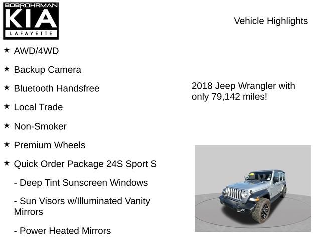 2018 Jeep Wrangler Unlimited Sport S