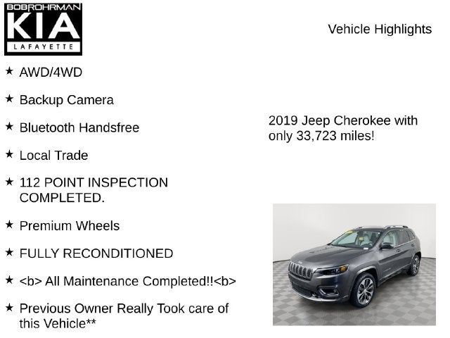 2019 Jeep Cherokee Overland