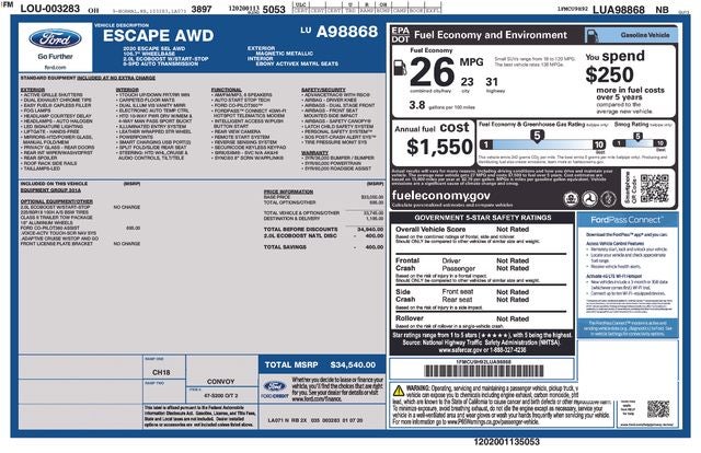 2020 Ford Escape SEL