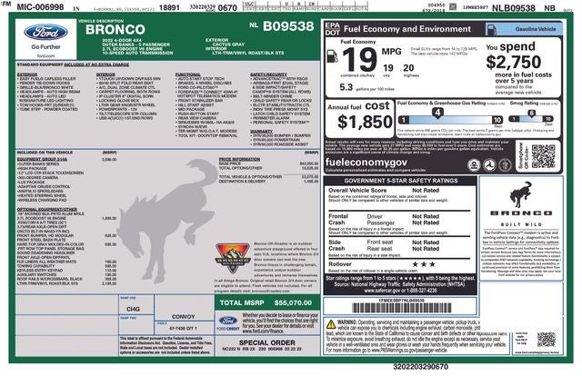 2022 Ford Bronco Base