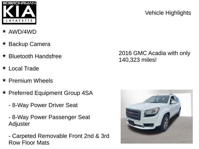 2016 GMC Acadia SLT-1