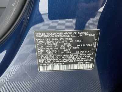 2020 Volkswagen Atlas Cross Sport 3.6L V6 SEL R-Line 4Motion