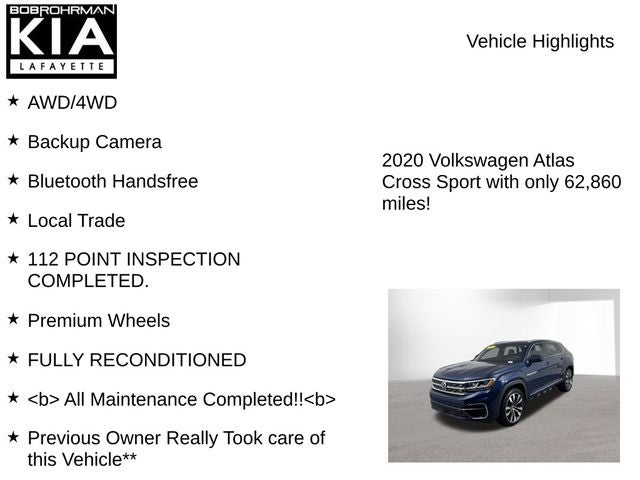 2020 Volkswagen Atlas Cross Sport 3.6L V6 SEL R-Line 4Motion