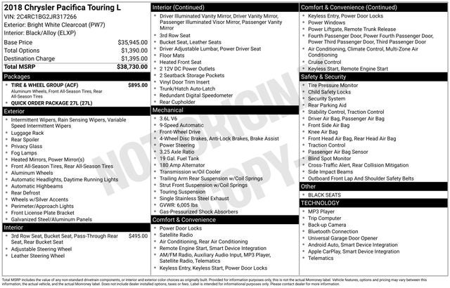 2018 Chrysler Pacifica Touring L