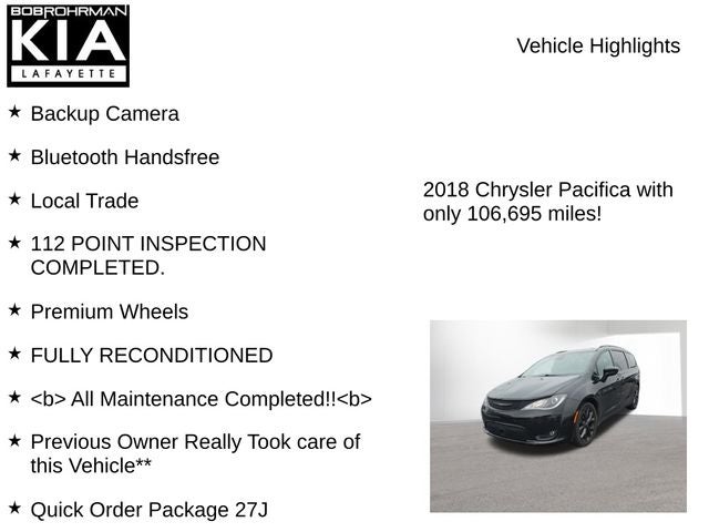 2018 Chrysler Pacifica Touring L Plus