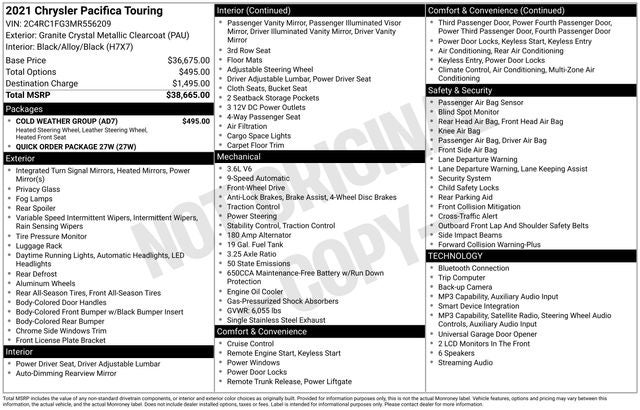 2021 Chrysler Pacifica Touring