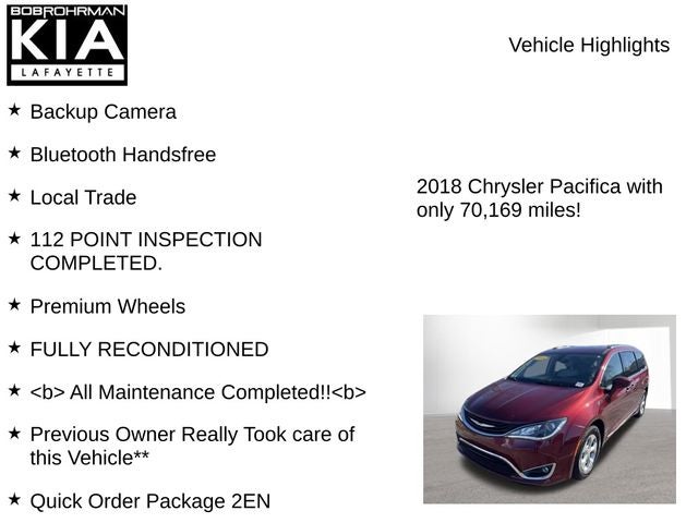 2018 Chrysler Pacifica Hybrid Touring L
