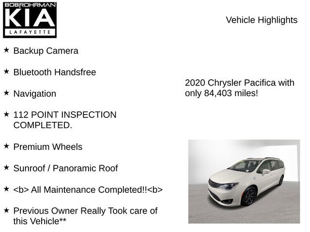 2020 Chrysler Pacifica Hybrid Limited