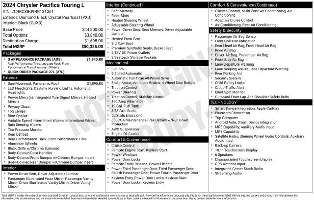 2024 Chrysler Pacifica Touring L