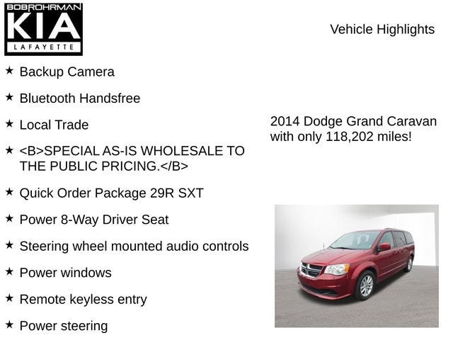 2014 Dodge Grand Caravan SXT