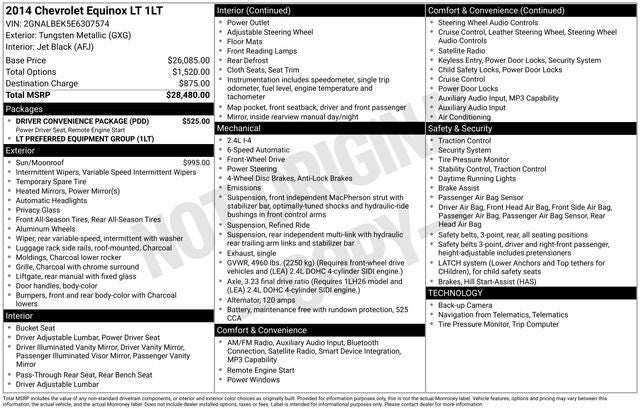 2014 Chevrolet Equinox LT 1LT