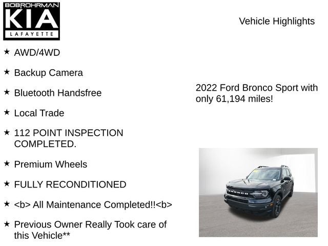 2022 Ford Bronco Sport Outer Banks