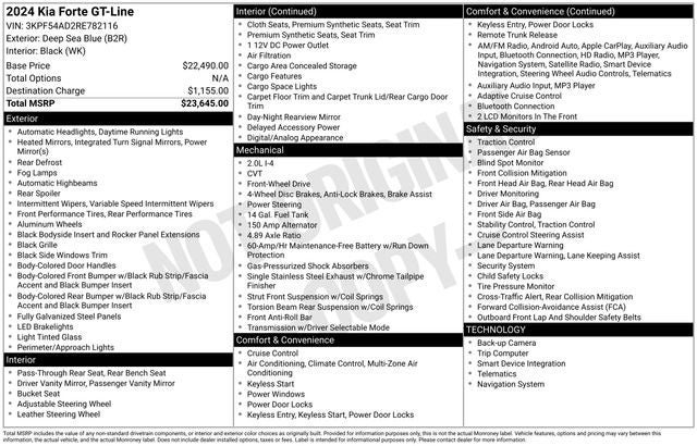 2024 Kia Forte GT-Line