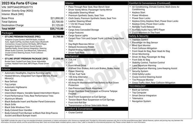 2023 Kia Forte GT-Line