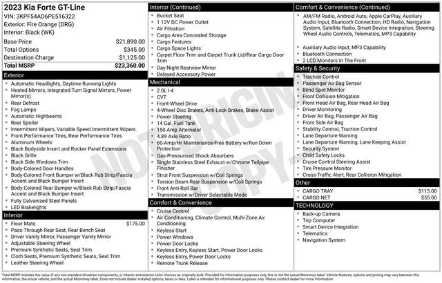 2023 Kia Forte GT-Line