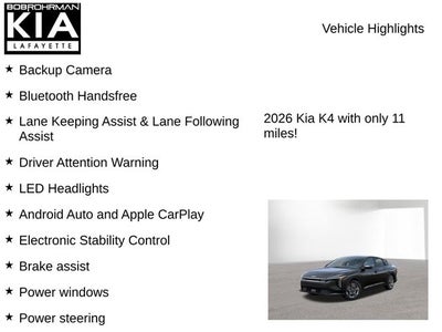 2026 Kia K4 LX