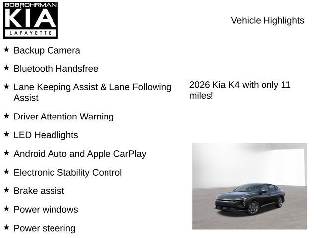 2026 Kia K4 LX