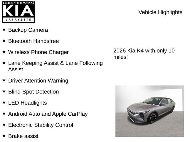 2026 Kia K4 EX