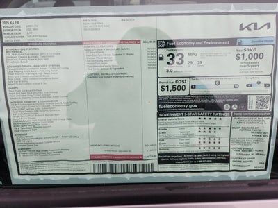 2026 Kia K4 EX