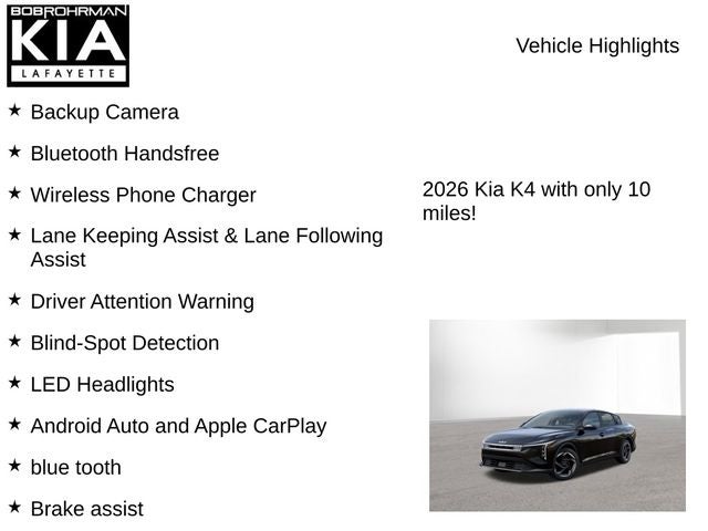 2026 Kia K4 EX