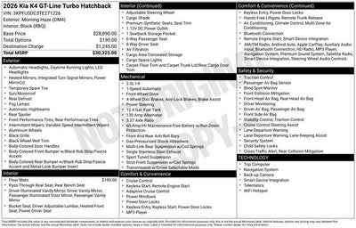 2026 Kia K4 GT-Line Turbo