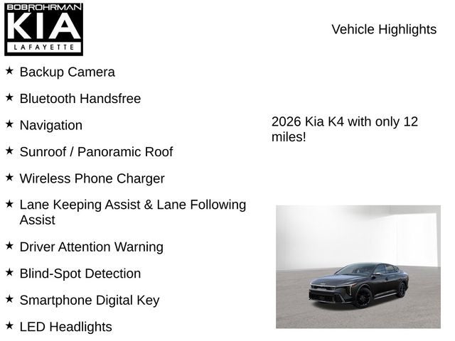 2026 Kia K4 GT-Line Turbo