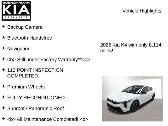 2025 Kia K4 GT-Line