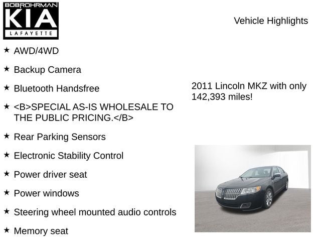 2011 Lincoln MKZ Base