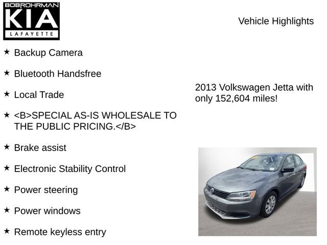 2013 Volkswagen Jetta 2.0L S