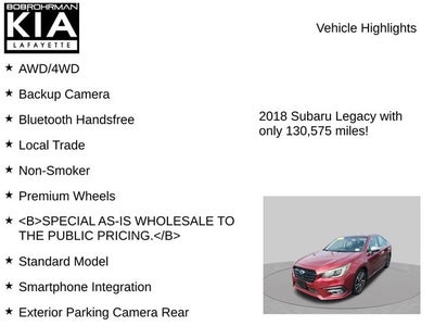 2018 Subaru Legacy 2.5i Sport