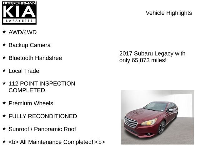 2017 Subaru Legacy 2.5i Sport