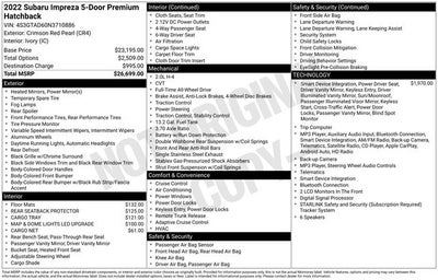 2022 Subaru Impreza Premium
