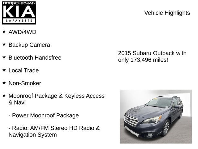 2015 Subaru Outback 2.5i Limited