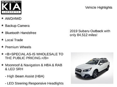 2019 Subaru Outback 3.6R Limited