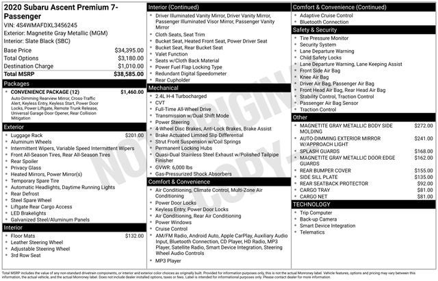 2020 Subaru Ascent Premium