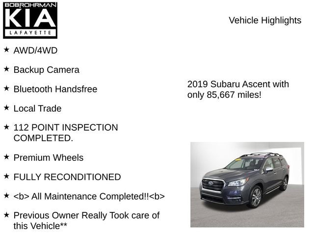 2019 Subaru Ascent Touring