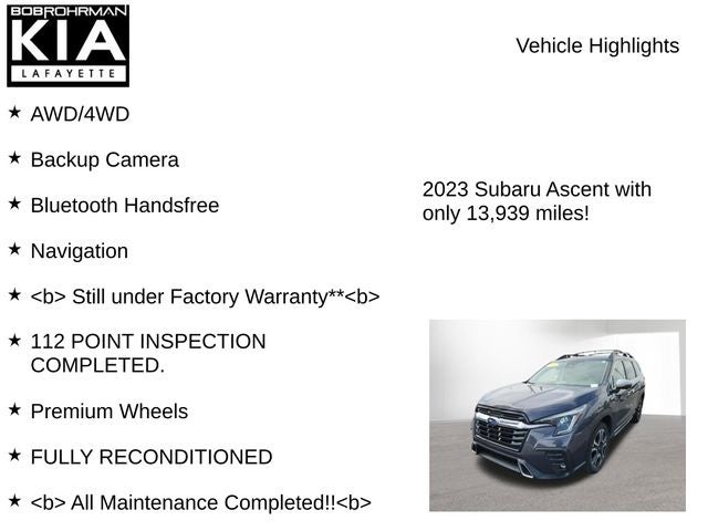2023 Subaru Ascent Touring
