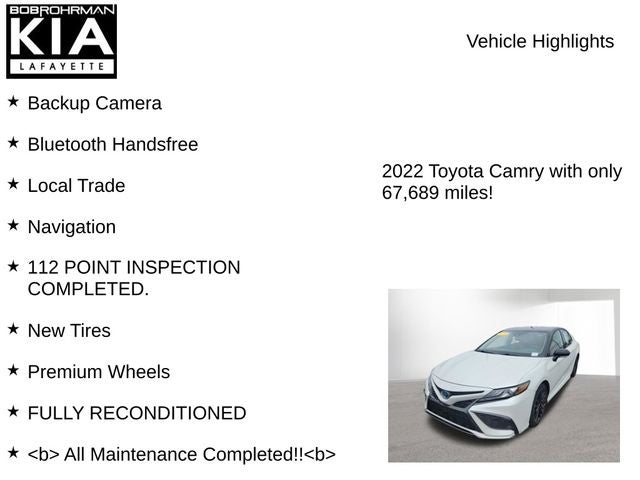 2022 Toyota Camry Hybrid XSE