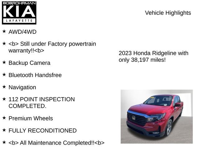 2023 Honda Ridgeline RTL