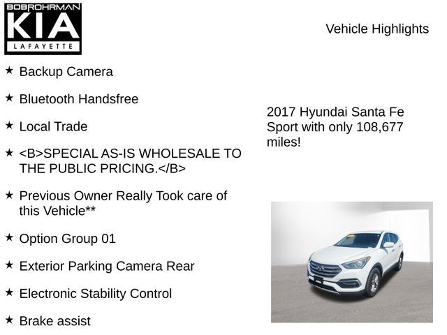 2017 Hyundai Santa Fe Sport 2.4 Base