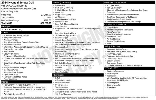2014 Hyundai Sonata GLS