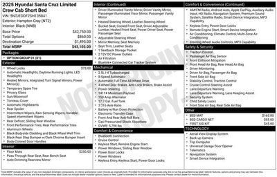 2025 Hyundai Santa Cruz Limited