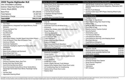 2020 Toyota Highlander XLE