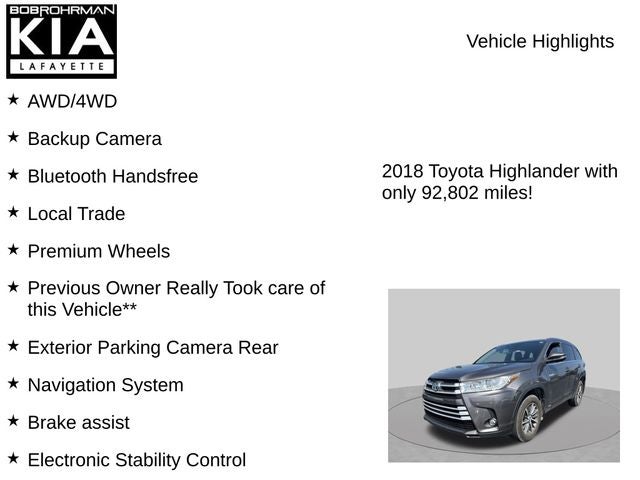 2018 Toyota Highlander Hybrid XLE