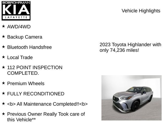 2023 Toyota Highlander XSE