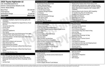 2025 Toyota Highlander LE