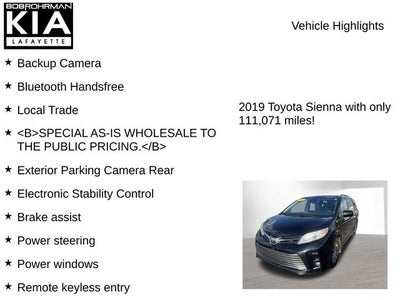 2019 Toyota Sienna XLE 8 Passenger