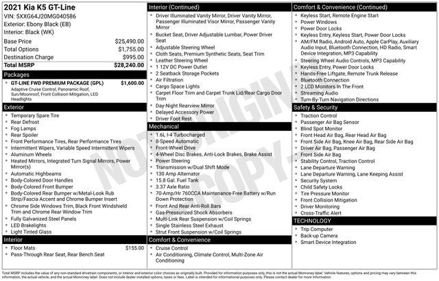 2021 Kia K5 GT-Line