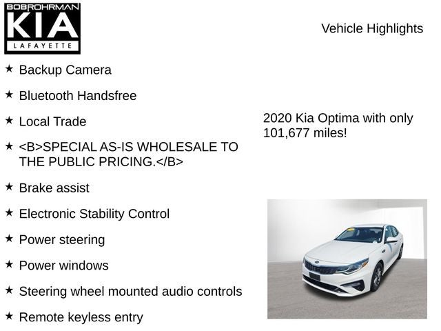 2020 Kia Optima LX