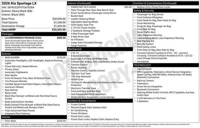 2026 Kia Sportage LX